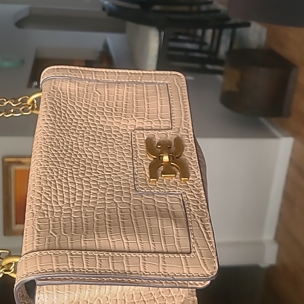 Sam Edelman Croc Leather Crossbody/Shoulder Bag. - Picture 3 of 16